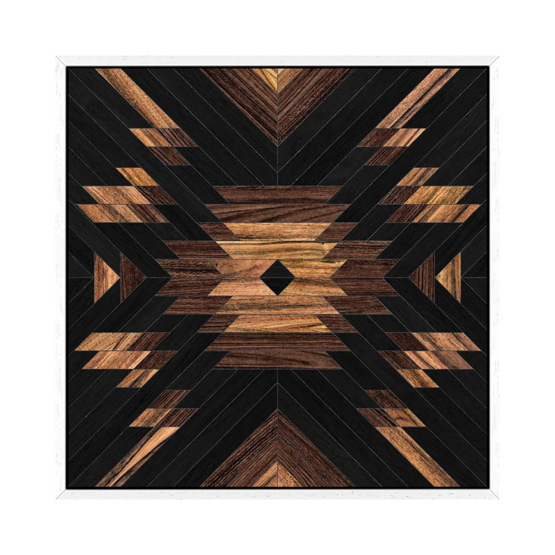 Urban Tribal Pattern No.7 by Zoltan Ratko - Print on Canvas, 66.04 cm H x 66.04 cm W, White Framed