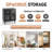 2 Door Sun Panel Elevated Shoe Cabinet USB 7 Color LED 4 Tier 26.77" W-1670770116