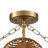 3-Light Rattan Flower-Shape Semi-Flush Mount