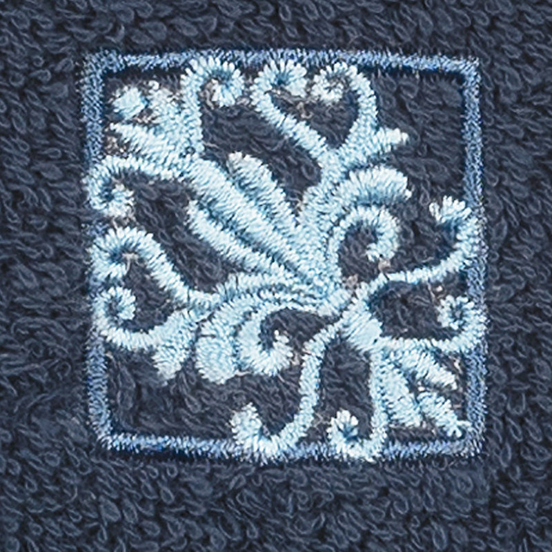 Vivian Turkish Cotton Washcloth, Midnight Blue