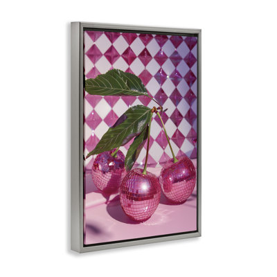 Cadre flottant Groovy Cherry Disco Balls, design par LSR Design Studio