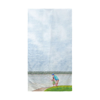 Serviette de plage learning to fish Roscoe