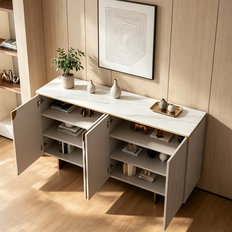 Buffet moderne de grande capacité, Beige