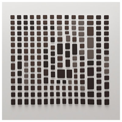 Édredon brun à grille rectangulaire
