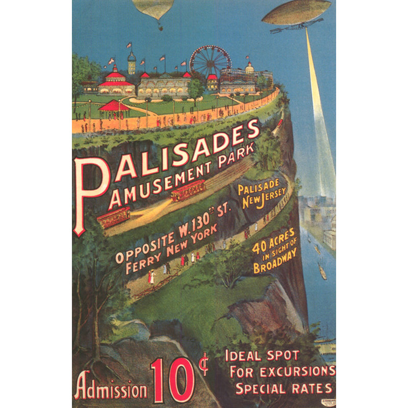 Palisades Park, H 24 po x l 16 po