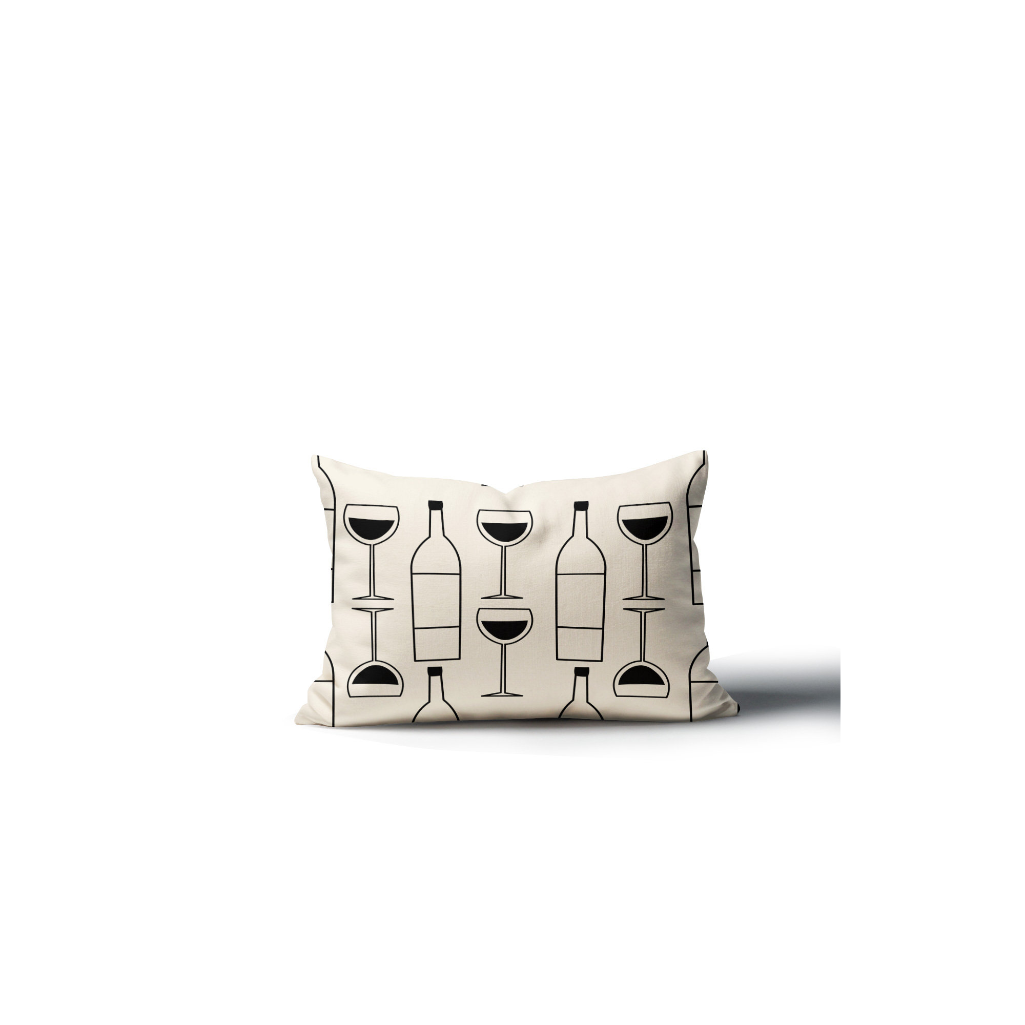 Hyatt Indoor/Outdoor Throw Pillow, Black, 14"H x 20"W
