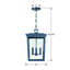 Lanterne suspendue d'extérieur Dematteo Graphite 3 H 18,5 po