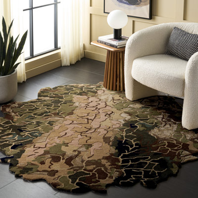 70% laine touffetée à la main Fifth Avenue 754; 20% viscose; Tapis abstrait 10% coton
