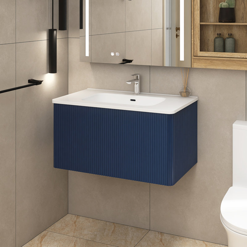 Ensemble de meuble-lavabo simple 29,9 po avec plateau en céramique Katylynn