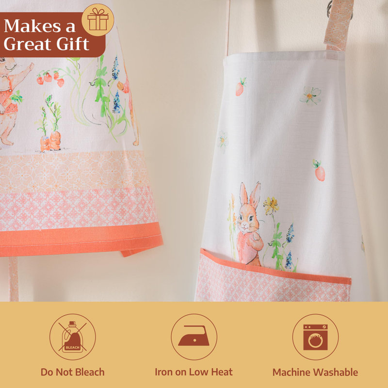 Tablier 100% coton 27,50 po x 31,50 po Maison d 'Hermine