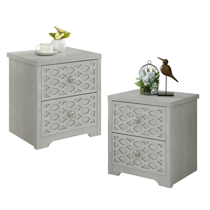 48cm W Manufactured Wood Bedside Table