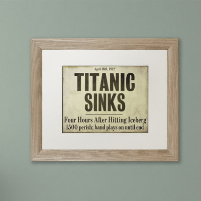 «Titanic» par Jadaya, art textuel encadré