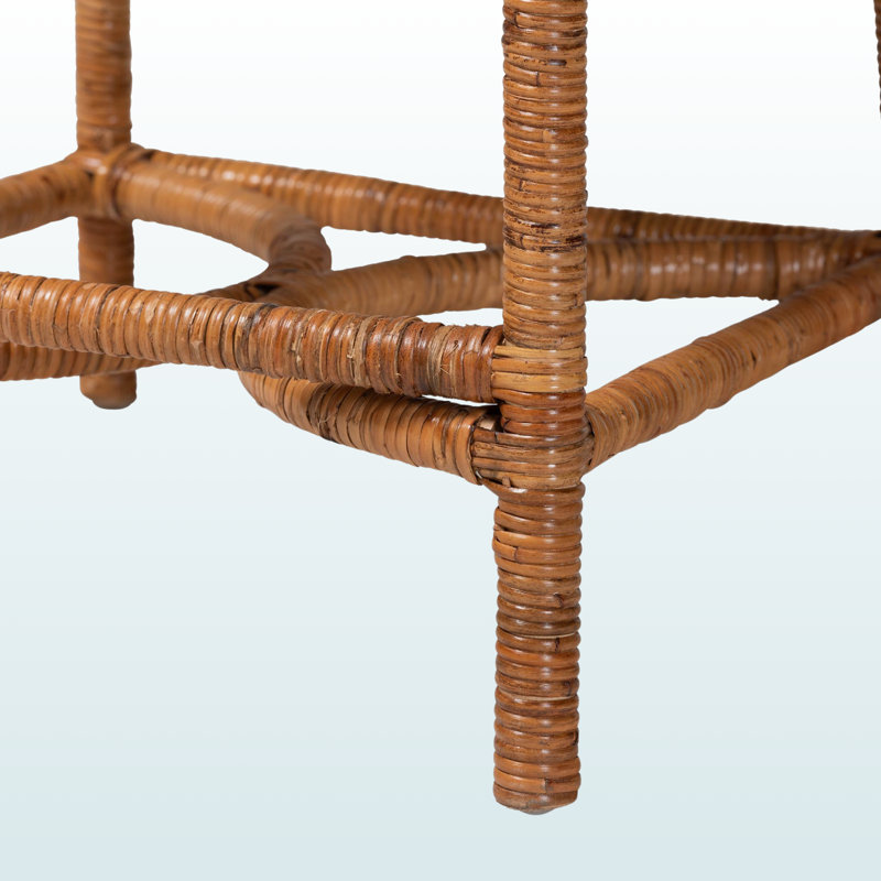 Tabouret de bar Jada en rotin naturel