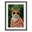 Cozy Cat and Tropical Plants, reproduction encadrée sous verre, design par LSR Design Studio-1246313978-1246313979