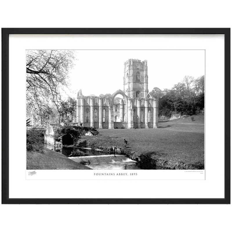 Fountains Abbey, 1895 - Single Picture Frame Print, 60cm H x 80cm W x 2.3cm D