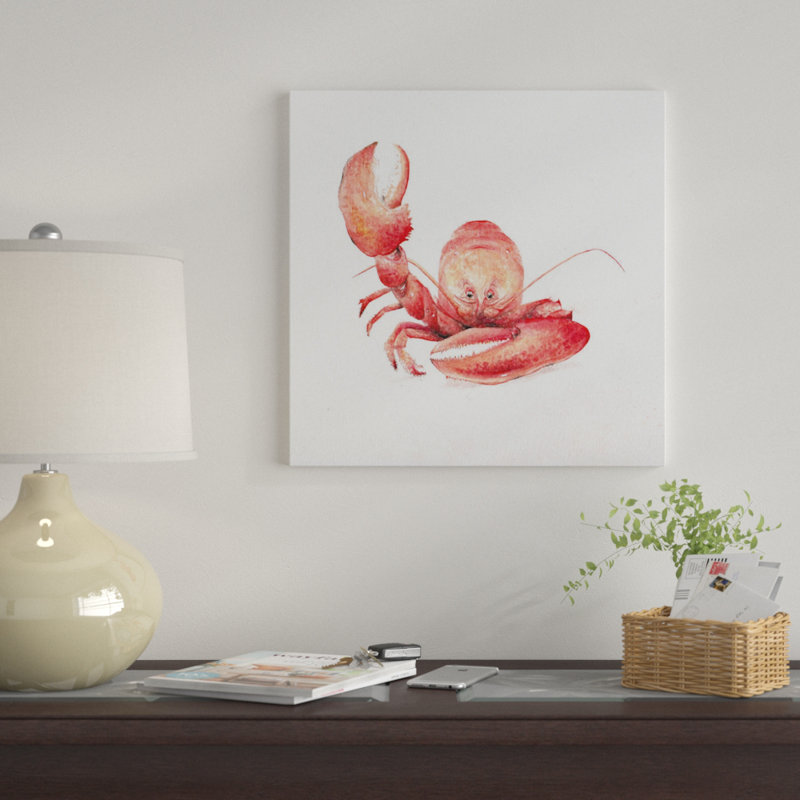 «Lobster», impression sur toile tendue, H 12 po x l 12 po x P 0,75 po, Toile tendue, Pas de tapis