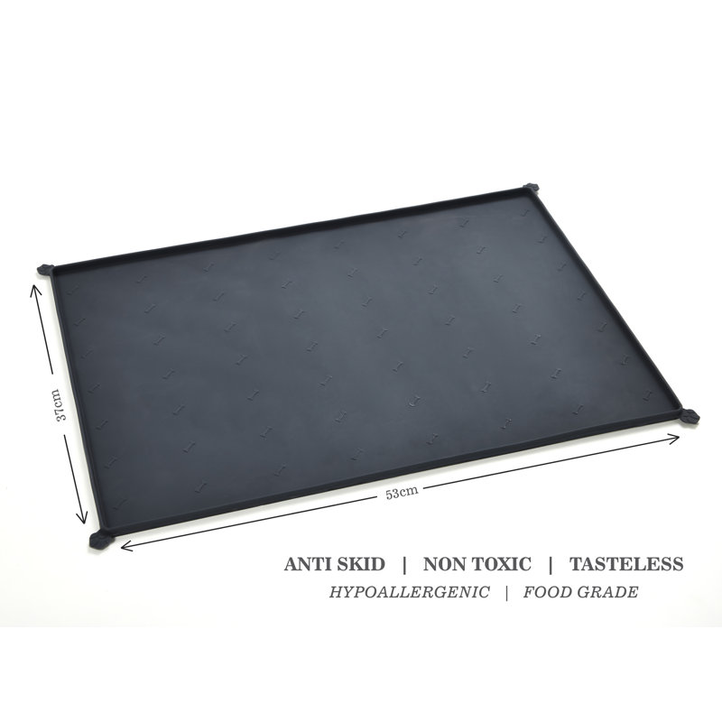 Cronin Silicon, Stainless Steel Dog House Mat, 53cm H x 37cm W x 1cm D, Grey