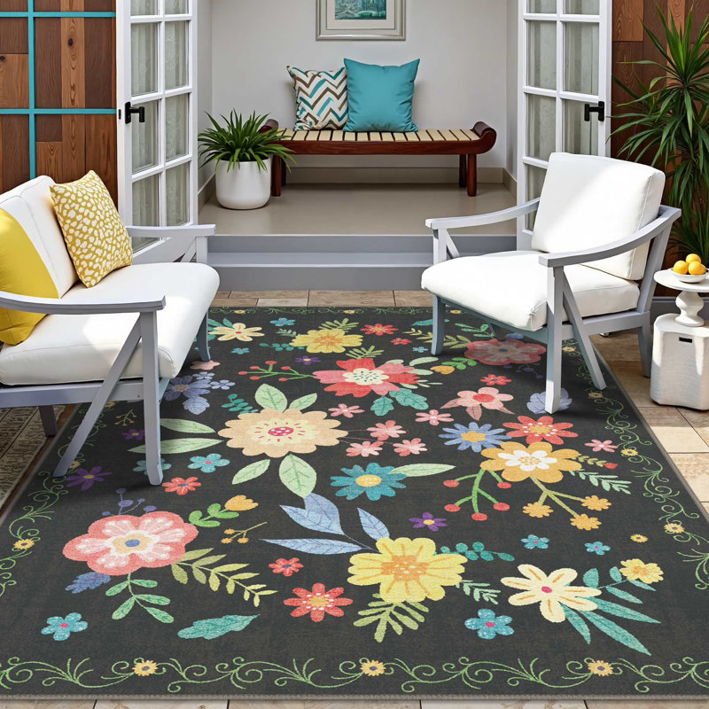 Tapis d'extérieur lavable Aloha, Rectangle 9 pi x 12 pi