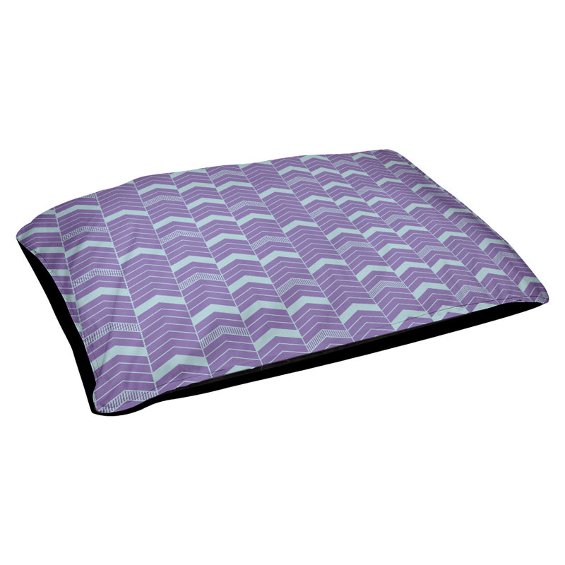Coussin d'extérieur pour chien Chelan, Moyen (l 40 po x P 6,5 po x H 30 po), Mauve / bleu sarcelle