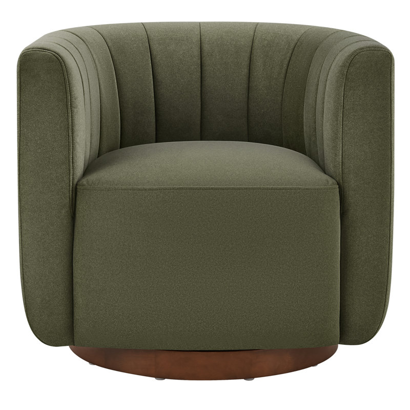 Upholstered Swivel Armchair(Set Of 2), Vesper Forest