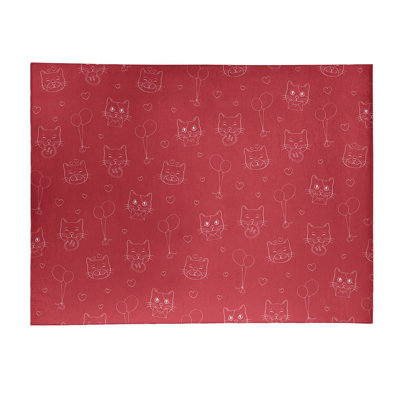 Tapis de zone rouge fait main