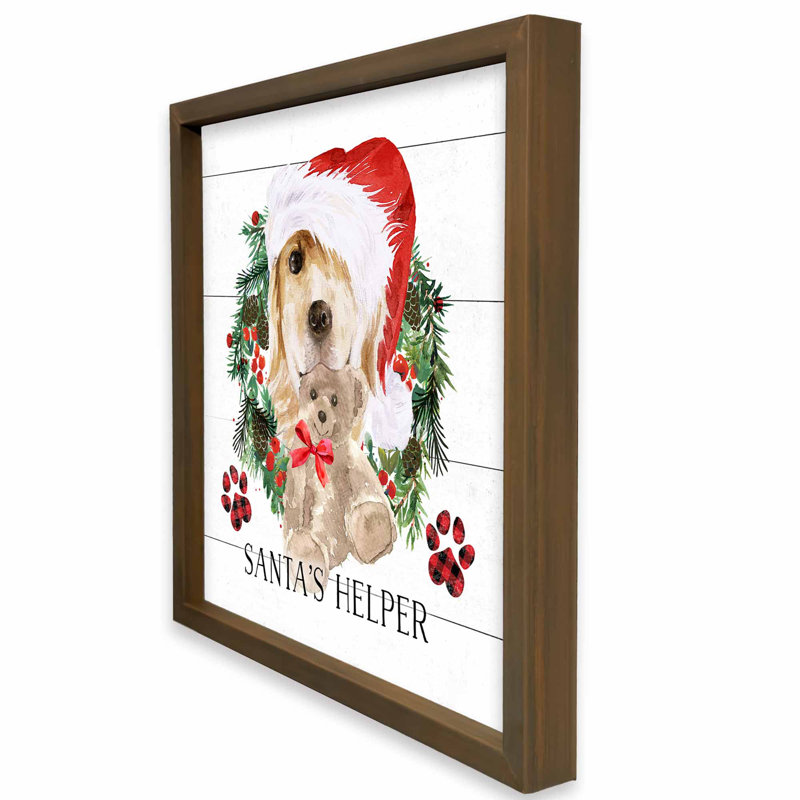 «Santa's Golden Helper», reproduction encadrée