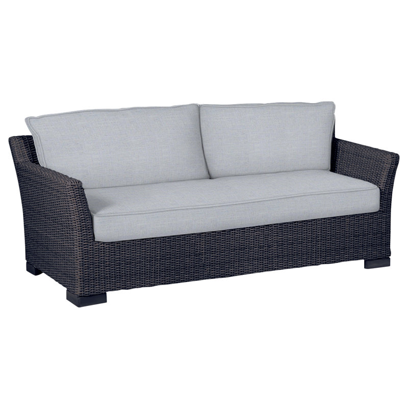 Club Woven Sofa - Black Walnut, Black Walnut, Welt, Linen Chambray