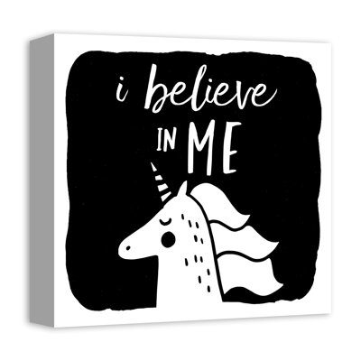 « je pense à ma licorne », art encadré Anyan