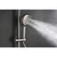 Ensemble de douche avec pomme de douche à effet pluie naturelle de 10 po, douche à 4 poignées, barre coulissante réglable et porte-savon en barre de douche en nickel brossé, salle de bain
