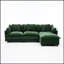 Canapé d'angle 3 places avec pouf pour petits espaces, canapé en L avec revêtement moelleux et design modulable-1593496865-1593496864
