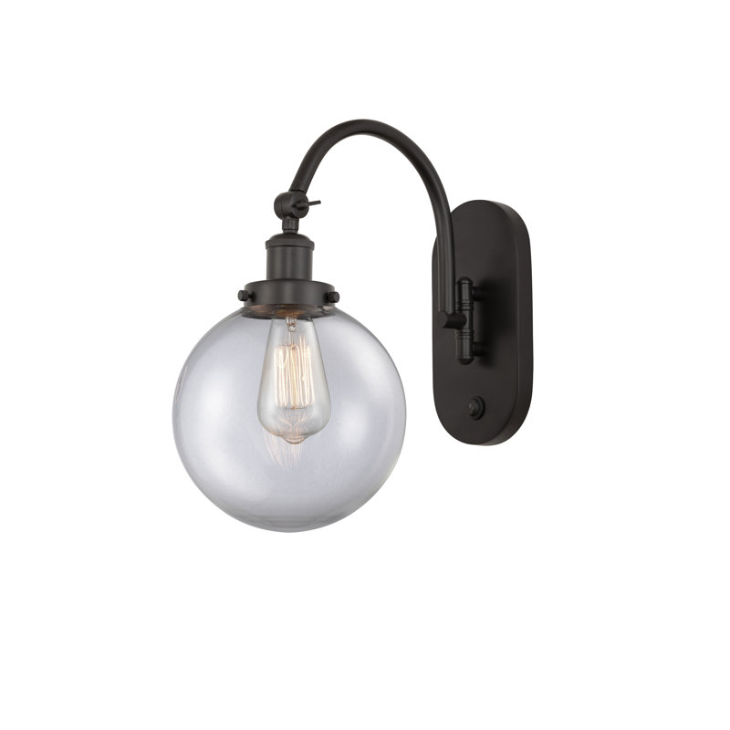 Shauna Swing Arm Sconce, LED, Clear, Oil Rubbed Bronze