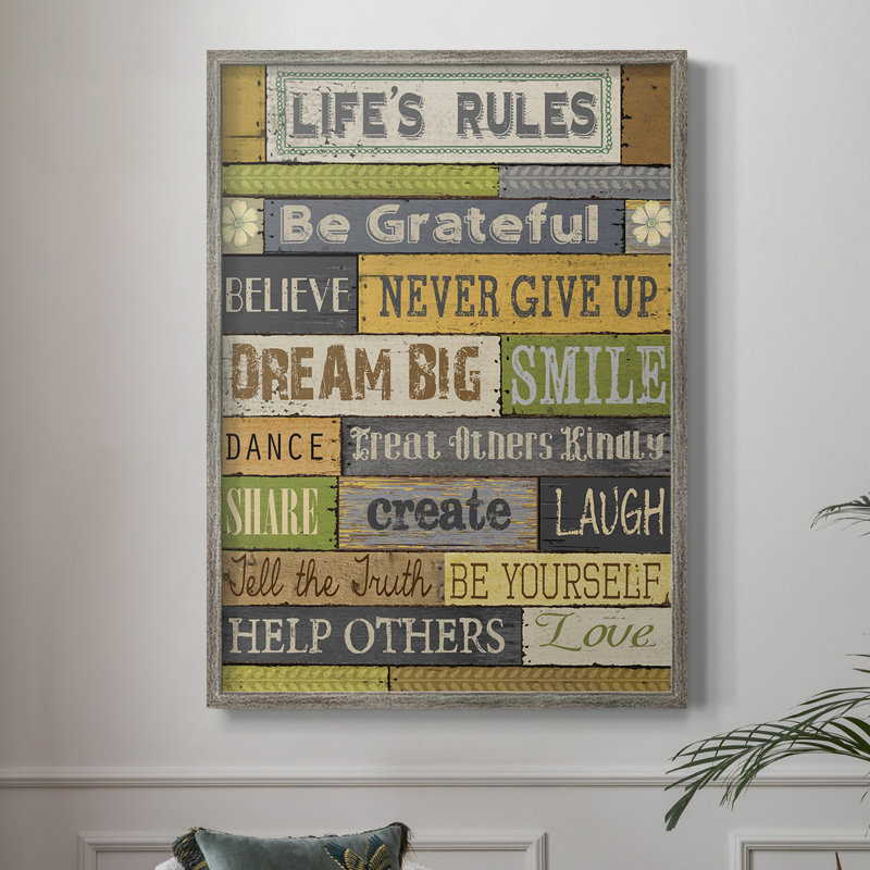Life Framed Print - Solid Wood, 11" H x 9" W