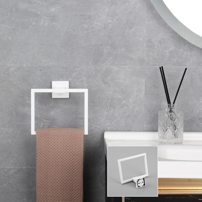 Anneau à serviettes en acier inoxydable SUS 304 de qualité supérieure - Support mural pour serviettes de salle de bain, cuisine et garage - Durable, résistant à la rouille et facile à entretenir