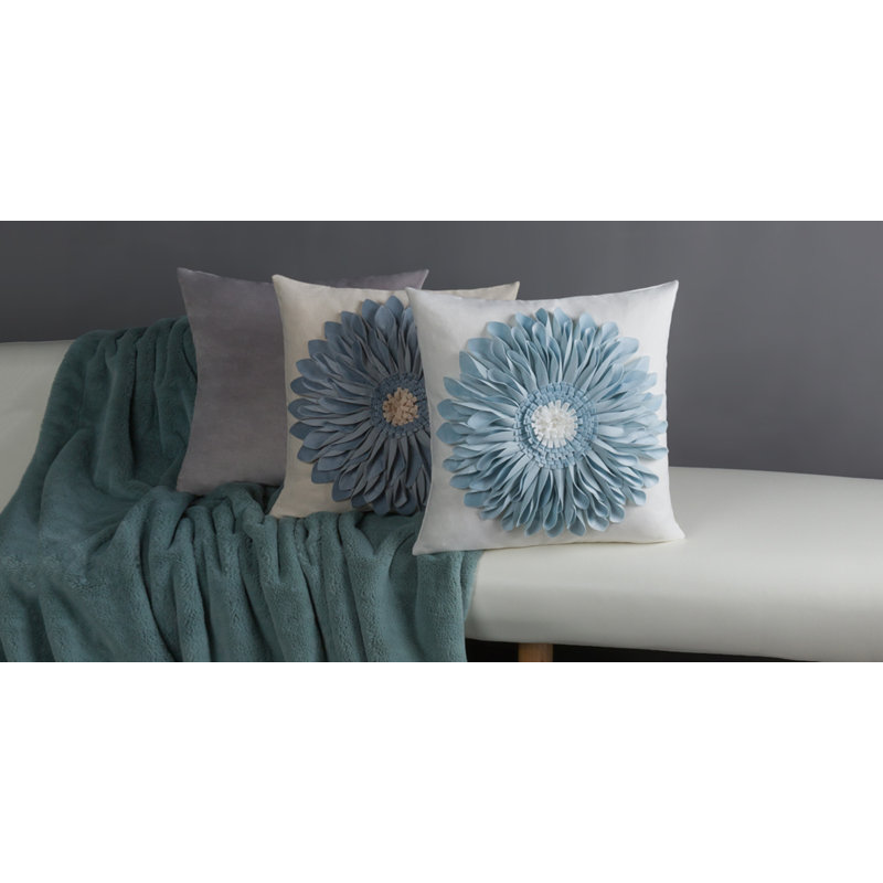  Throw Pillow, Light Blue