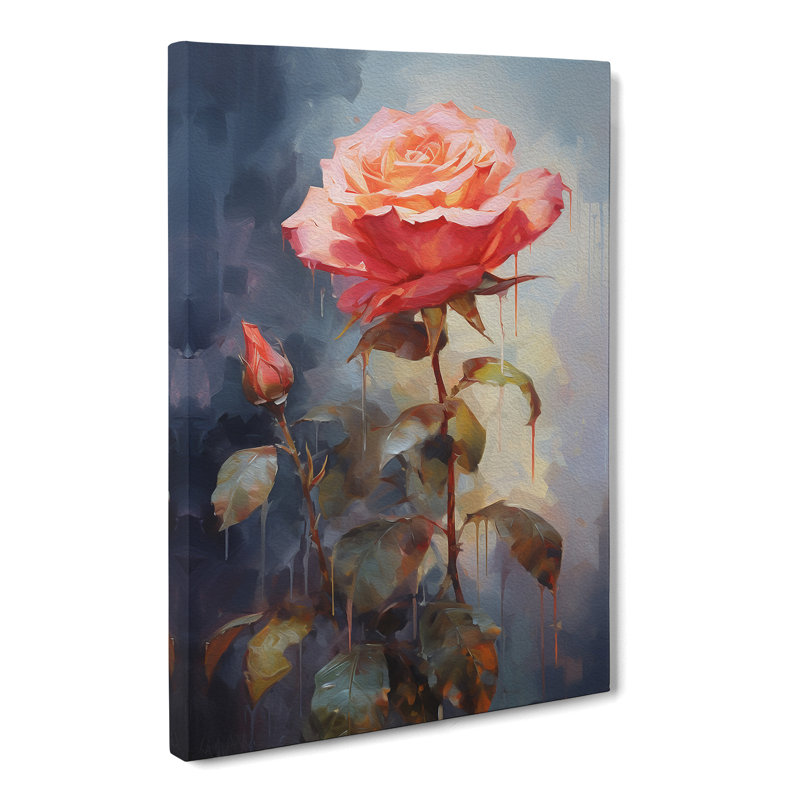 Rose Impressionism - No Frame Print, 76cm H x 50cm W x 3cm D