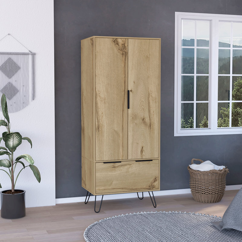 Armoire, chambre à coucher, chêne clair