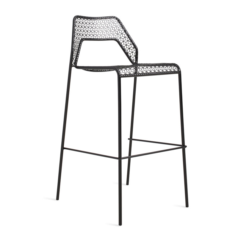 Hot Mesh Outdoor Stool, Black, Bar Stool (30.5" Seat Height)