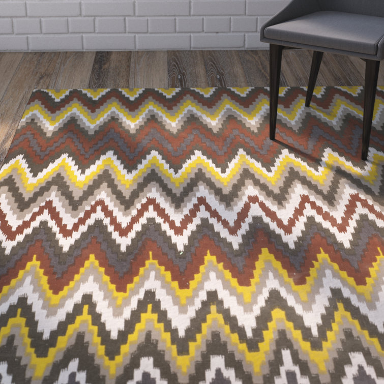 Strock Chevron Cotton Hand Woven Area Rug