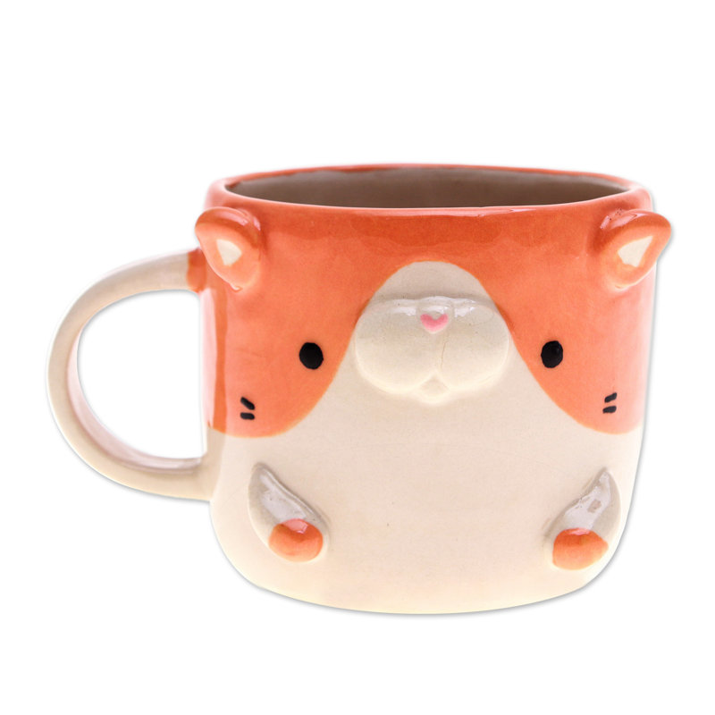 Trinx Handmade Cat Morning Ceramic Mug