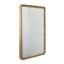 Gold Metal Rectangular Beaded Room Wall Mirror, 24" x 2" x 36"