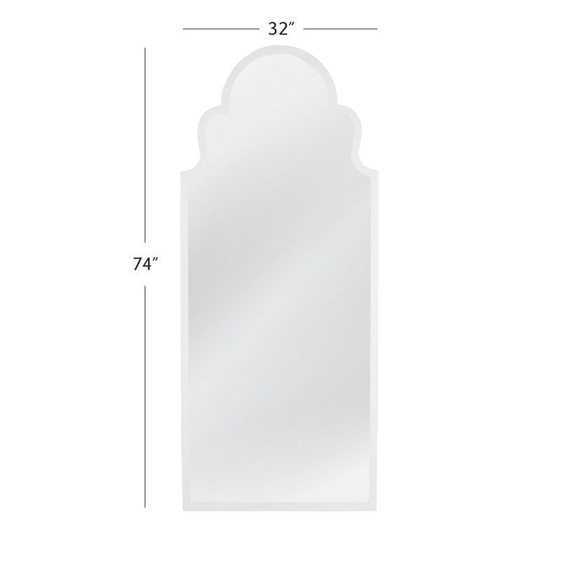Miroir pleine grandeur Abbie, Laque blanche