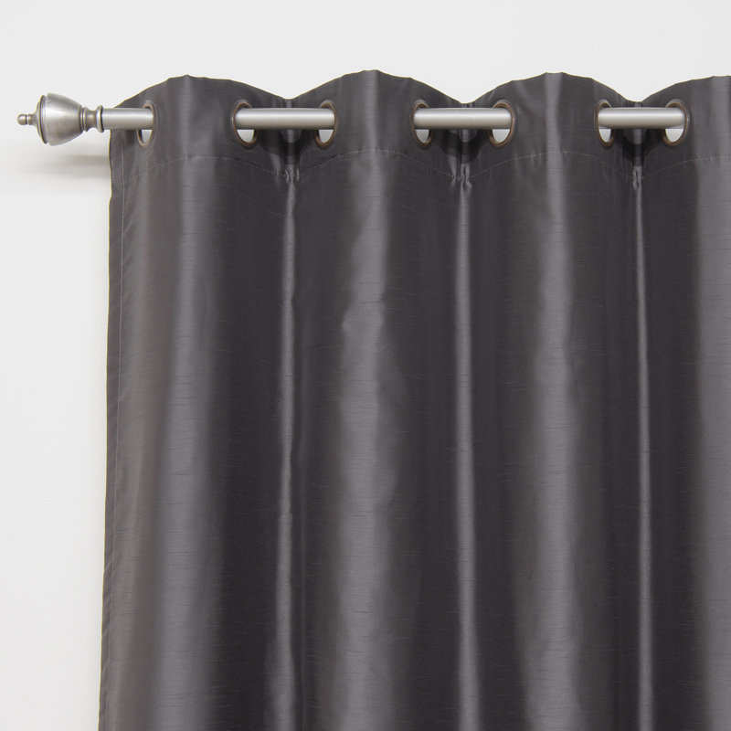 Julianni Blackout Curtain Pair, Dark Gray, 52" W x  84" H