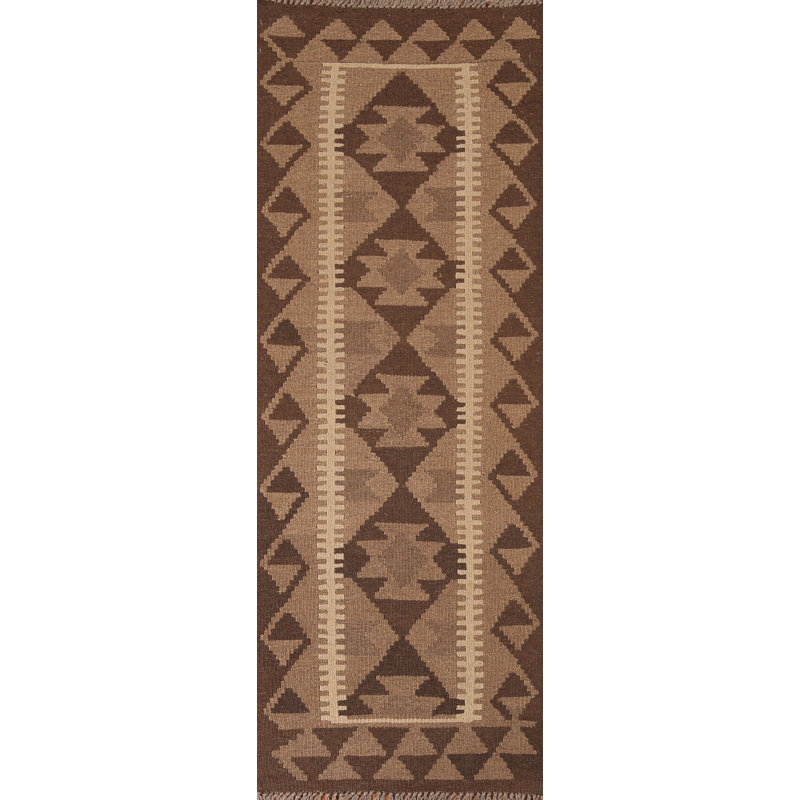 Tapis de couloir géométrique Kilim