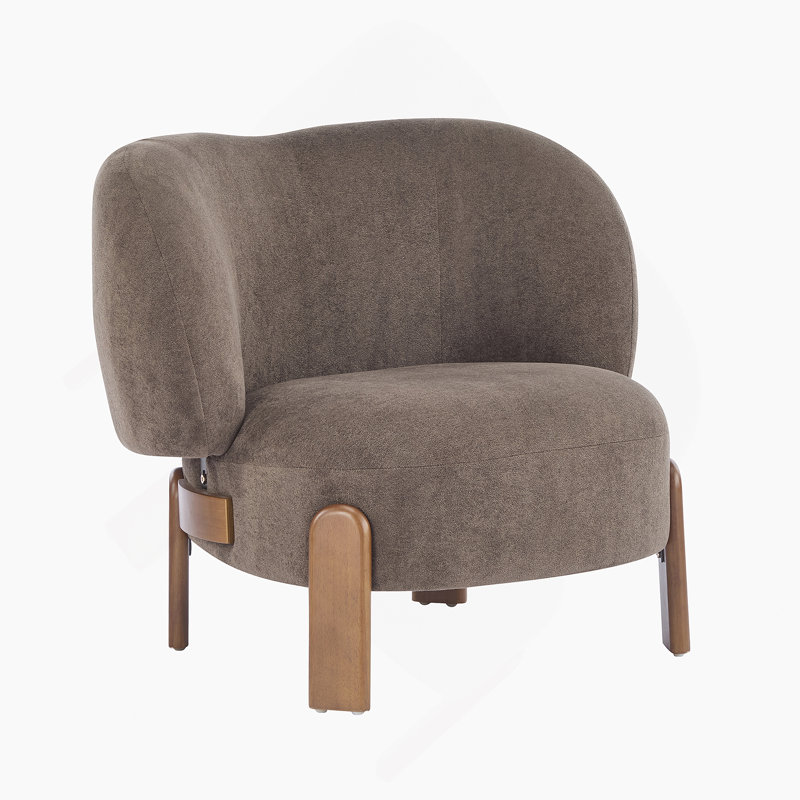 Fauteuil à oreilles Cozy, Marron foncé