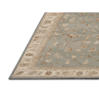 Machine Washable Tabriz Gray Area Rug