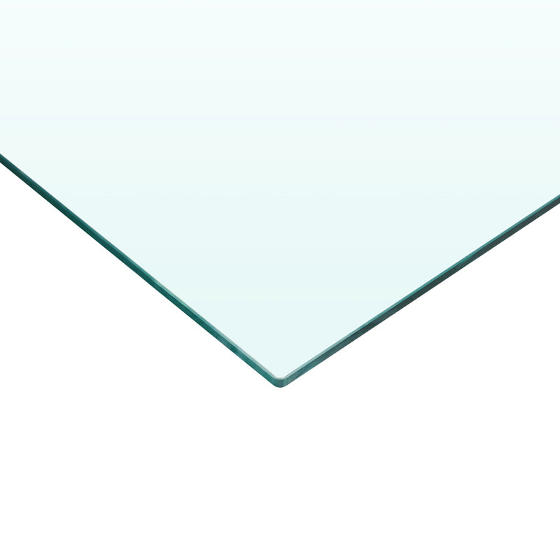 Plateau de table rectangulaire en verre trempé de 47,2 x 23,6 po de haute résistance pour une utilisation robuste de 3/8 po d'épaisseur et de 47,2 po de long, idéal pour exposer des articles