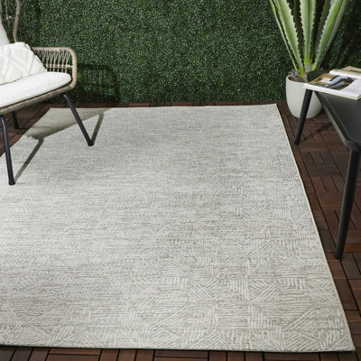 Tapis intérieur / extérieur ivoire Quarryville