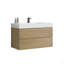 Meuble-lavabo mural de 36 po avec lavabo, grand meuble-lavabo flottant mural pour salle de bain moderne, lavabo une pièce sans drain, pré-assemblé