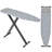 Metal Panel Iron Board with Iron Mat, Heat & Scorch Resistant Cover, Adjustable Height Heavy Duty Ironing Board