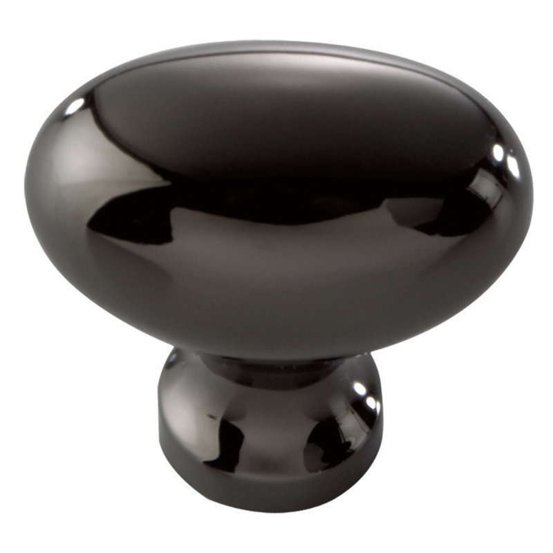 Williamsburg Collection Oval Knob - 1-1/4" x 13/16 " Cabinet Knob Black Nickel - Farmhouse Hardware for Drawers & Cabinets